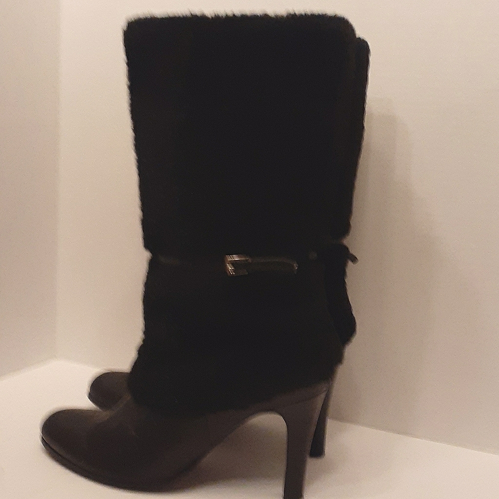 Lauren Ralph Lauren Fur Heeled Boots